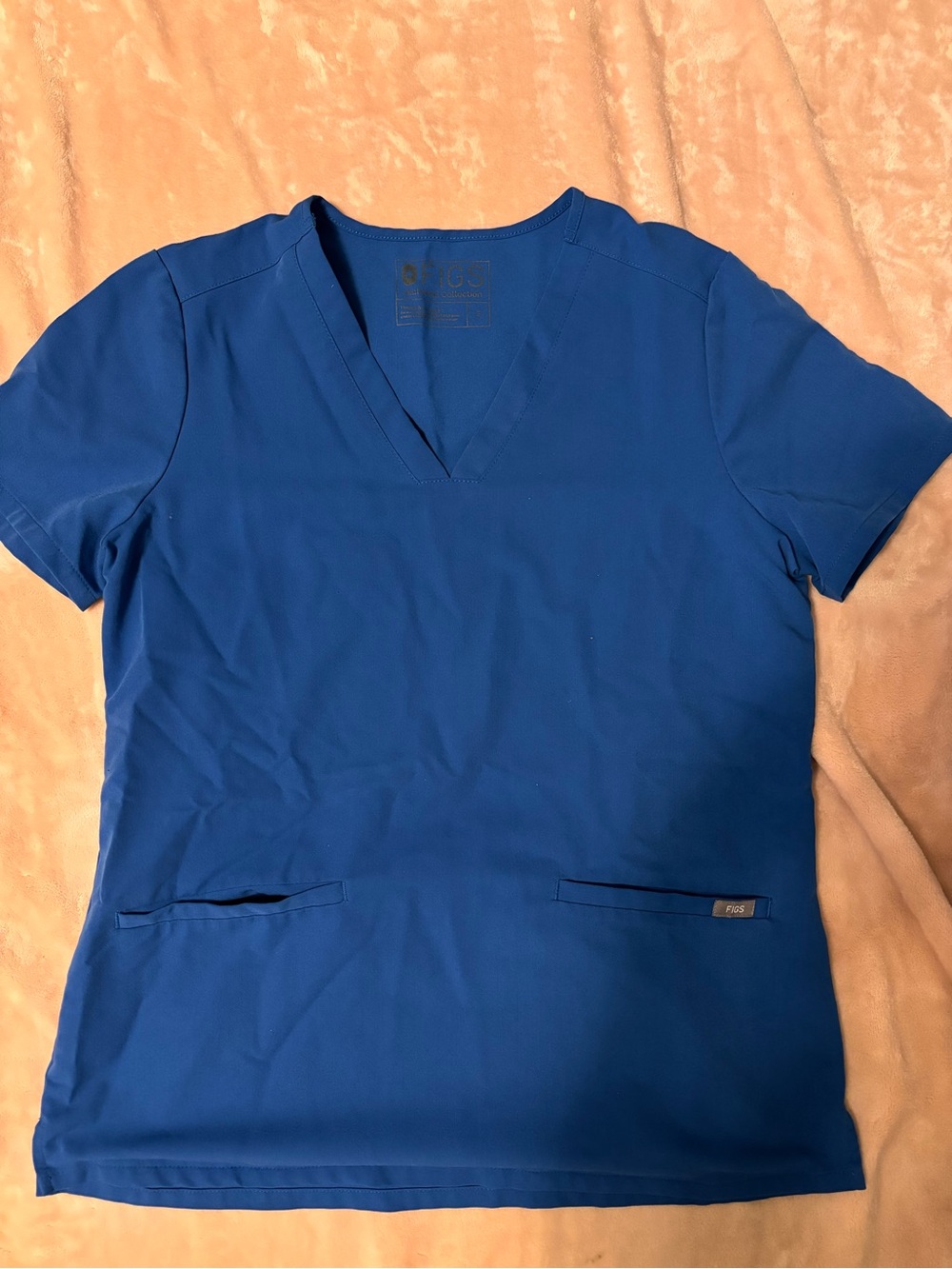 Figs Women's V-Neck Scrub Top in Royal Blue